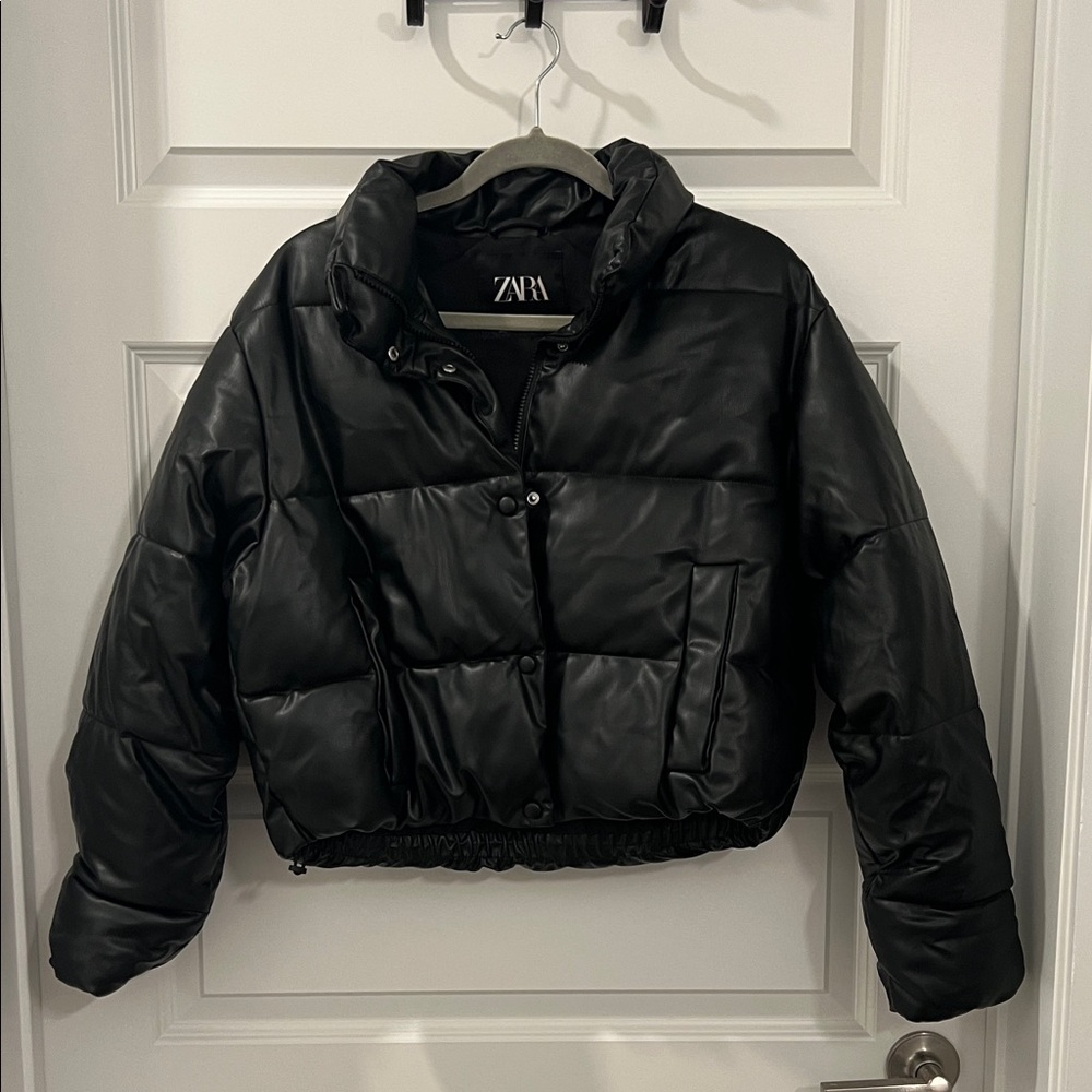Zara Quilted Black Jacket